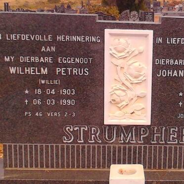 STRUMPHER Wilhelm Petrus 1903-1990 &amp; Johanna Magdalena BRADY 1922-1998