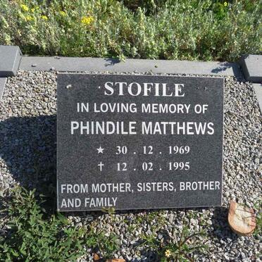 STOFILE Phindile Matthews 1969-1995