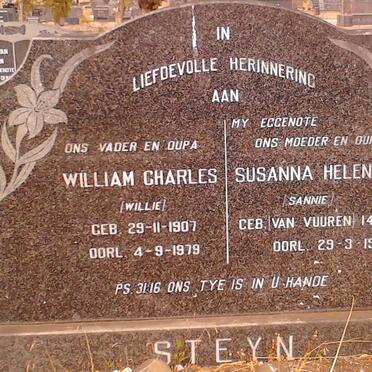 STEYN William Charles 1907-1979 &amp; Susanna Helena VAN VUUREN 1906-1978