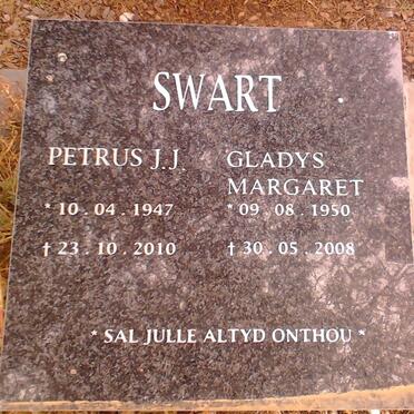 SWART Petrus J.J. 1947-2010 &amp; Gladys Margaret 1950-2008
