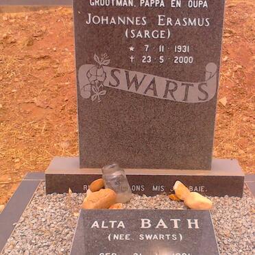 SWARTS Johannes Erasmus 1931-2000 :: BATH Alta nee SWARTS 1961-2003