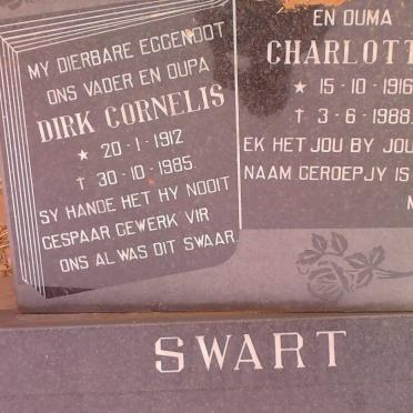 SWART Dirk Cornelis 1912-1985 &amp; Charlotte 1916-1988