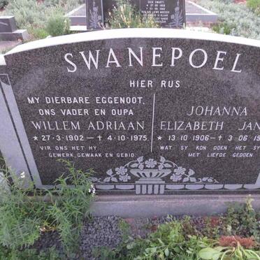 SWANEPOEL Willem Adriaan 1902-1975 & Johanna Elizabeth Jane 1906-1996