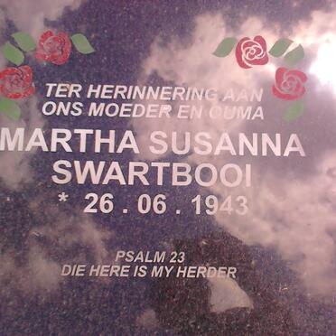 SWARTBOOI Martha Susanna 1943-