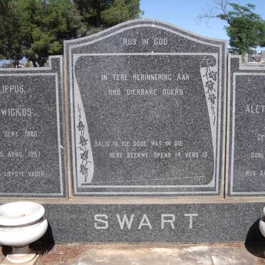 SWART Philippus Lodewickus 1880-1957 &amp; Jacoba Aletta Catharina THERON 1880-1956