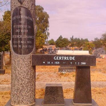 SWIEGELAAR Frederick Johannes 1928-1965 &amp; Gertrude 1928-2006