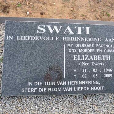 SWATI Elizabeth nee EWERTS 1946-2009