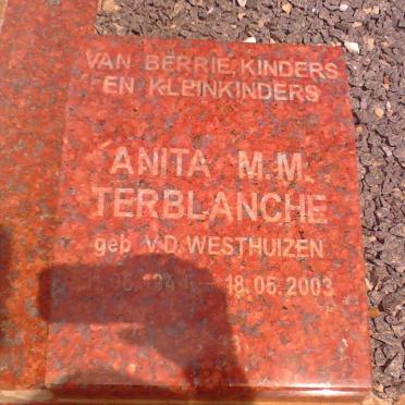 TERBLANCHE Anita M.M. nee VAN DER WESTHUIZEN 1944-2003