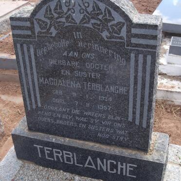 TERBLANCHE Magdalena 1934-1957