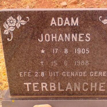 TERBLANCHE Adam Johannes 1905-1988