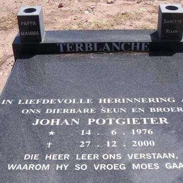 TERBLANCHE Johan Potgieter 1976-2000