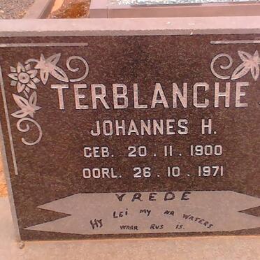 TERBLANCHE Johannes H. 1900-1971