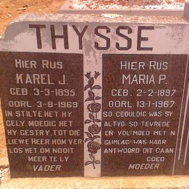 THYSSE Karel J. 1895-1969 &amp; Maria P. 1897-1967