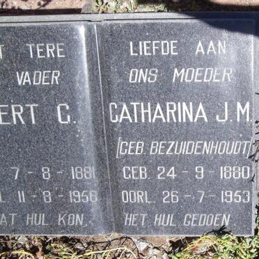 THYSSE Gert G. 1881-1956 &amp; Catharina J.M. BEZUIDENHOUT 1880-1953