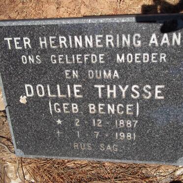 THYSSE Dollie nee BENCE 1887-1981