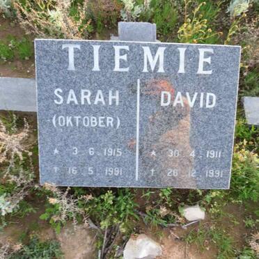 TIEMIE David 1911-1991 & Sarah OKTOBER 1915-1991