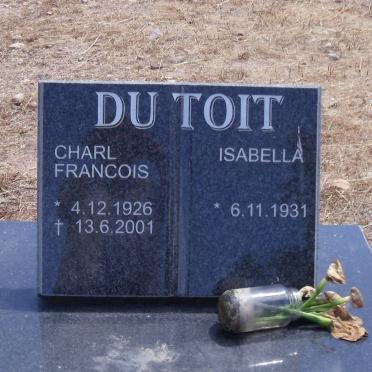 TOIT Charl Francois, du 1926-2001 &amp; Isabella 1931-