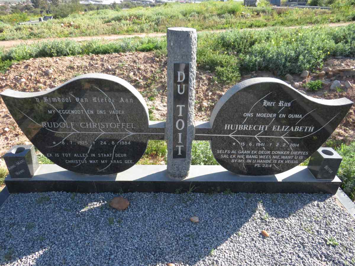 TOIT Rudolf Christoffel, du 1925-1984 & Huibrecht Elizabeth 1941-2014