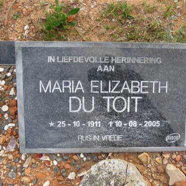 TOIT Maria Elizabeth, du 1911-2005