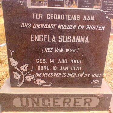 UNGERER Engela Susanna nee VAN WYK 1889-1970