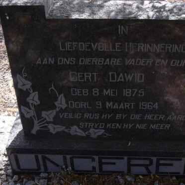 UNGERER Gert Dawid 1875-1964