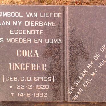 UNGERER Cora nee SPIES 1920-1982