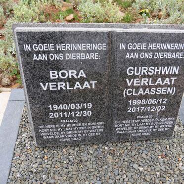 VERLAAT Bora 1940-2011 :: VERLAAT Gurshwin, CLAASSEN 1998-2017