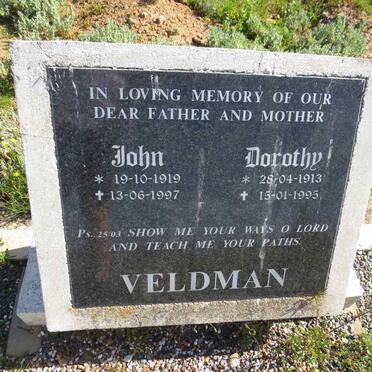 VELDMAN John 1919-1997 & Dorothy 1913-1995 