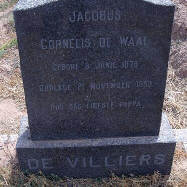 VILLIERS Jacobus Cornelius De Waal, de 1878-1959