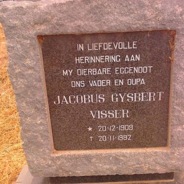 VISSER Jacobus Gysbert 1909-1982