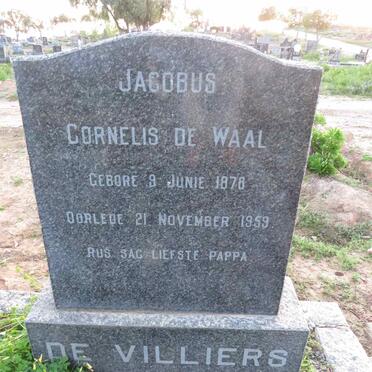 VILLIERS Jacobus Cornelis de Waal, de 1878-1959