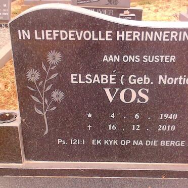 VOS Elsabe nee NORTIER 1940-2010