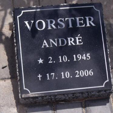 VORSTER André 1945-2006