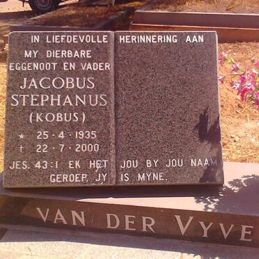 VYVER Jacobus Stephanus, van der 1935-2000
