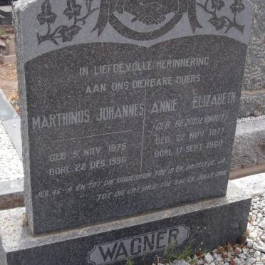 WAGNER Marthinus Johannes 1875-1956 &amp; Annie Elizabeth 1877-1960
