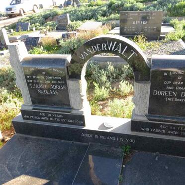 WALT Tjaart Adrian Nicolaas, van der -1974 & Doreen Daisy DICKER -1995