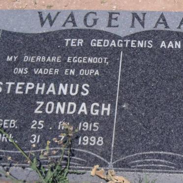WAGENAAR Stephanus Zondagh 1915-1998