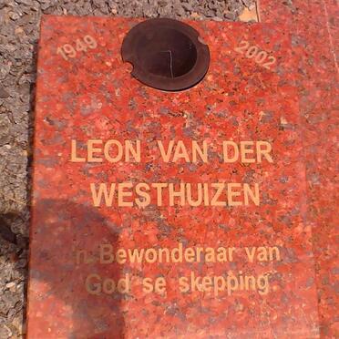 WESTHUIZEN Leon, van der