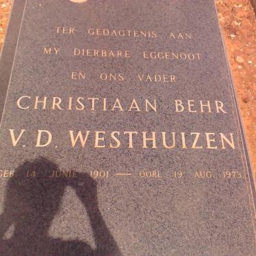 WESTHUIZEN Christiaan Behr 1901-1973