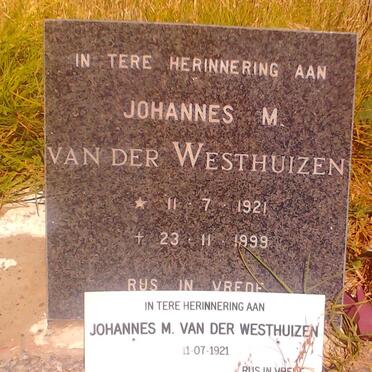 WESTHUIZEN Johannes M., van der 1921-1999