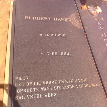 WESTHUIZEN Burgert Daniel, van der 1910-1996