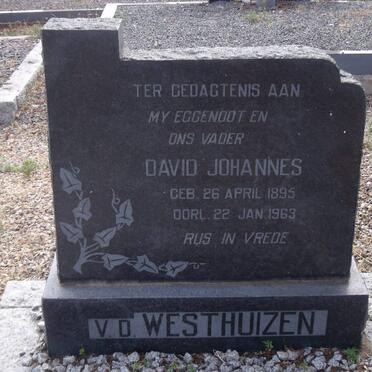 WESTHUIZEN David Johannes, van der 1895-1963