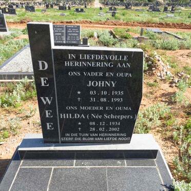 WEE Johny, de 1935-1993 & Hilda SCHEEPERS 1934-2002