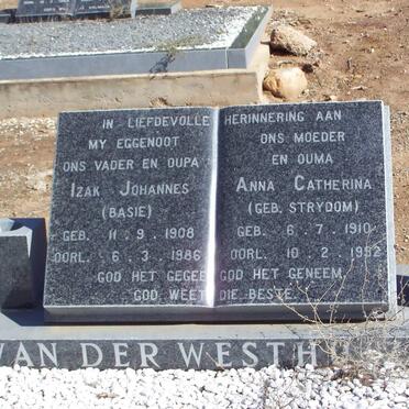WESTHUIZEN Izak Johannes, van der 1908-1986 &amp; Anna Catherina STRYDOM 1910-1992
