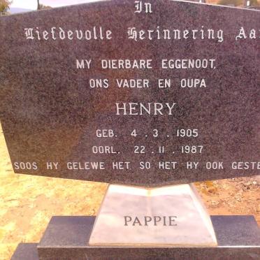 WESTHUIZEN Henry, van der 1905-1987