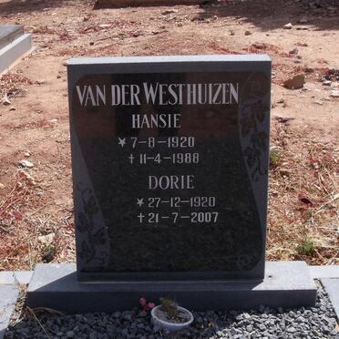 WESTHUIZEN Hansie, van der 1920-1988 &amp; Dorie 1920-2007