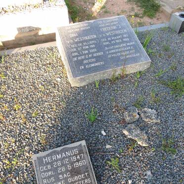 WESTHUIZEN Frederik J., v.d. 1917-1955 & Dina DE VILLIERS 1918-2002 :: VAN DER WESTHUIZEN Hermanus 1947-1960