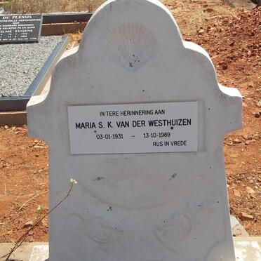 WESTHUIZEN Maria S.K., van der 1931-1989