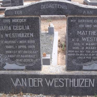 WESTHUIZEN Mattheus, van der 1880-1956 &amp; Maria Cecilia 1885-1969