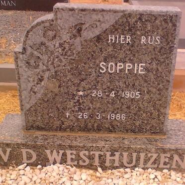 WESTHUIZEN Soppie 1905-1986